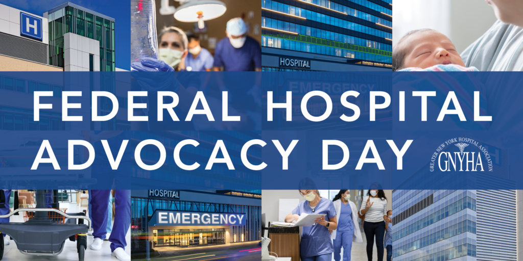 Federal Hospital Advocacy Day (images of hospitals and health care providers)